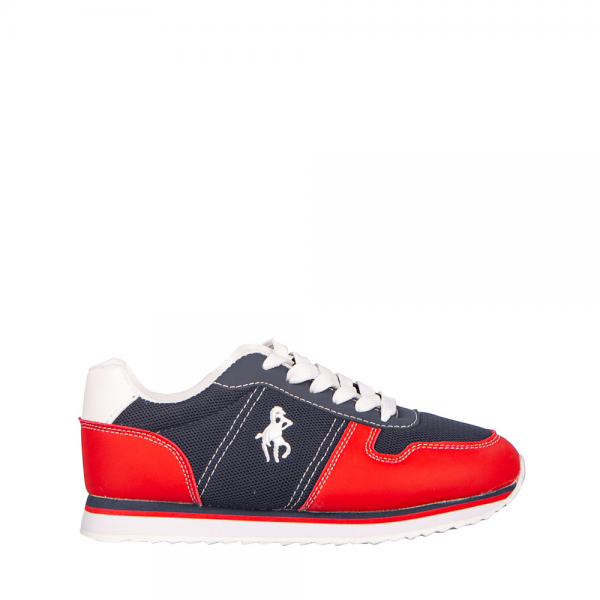 Γυναικεία αθλητικά παπούτσια   Corny μπλε με κόκκινο, 2 - Kalapod.gr